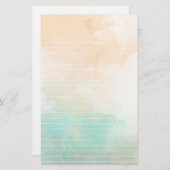 Waterverf Zee en zand gelinkt papier (Voorkant / Achterkant)