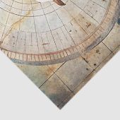 Waterverf  zee Glarus meeuw kompas oude kaart Tissuepapier (Detail)