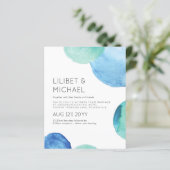 Waterverf Zee Glass Abstract Blauwgroen groen huwe (Staand voorkant)