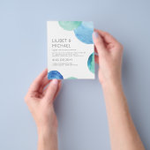 Waterverf Zee Glass Abstract Blauwgroen groen huwe Flyer (Hand)