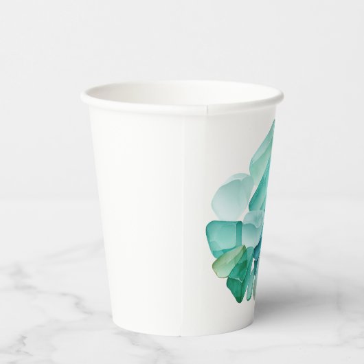 Waterverf Zee Glass Beach Lover Papieren Bekers (Rechts)