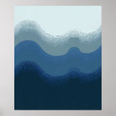 Waterverf Zee Gradient Beach Glass Color Block Poster (Voorkant)