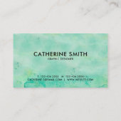 Waterverf Zee Groen Visitekaartje (Achterkant)