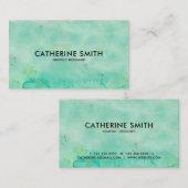 Waterverf Zee Groen Visitekaartje (Voorkant / Achterkant)