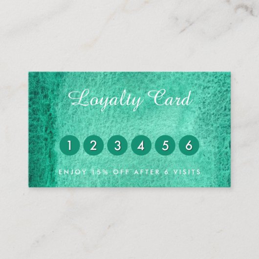 Waterverf zee groene visitekaartjes (Voorkant)