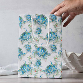 Waterverf Zee Kerstmis Medium Cadeauzakje