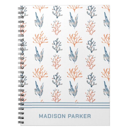 Waterverf Zee Koralen Notitieboek (Voorkant)