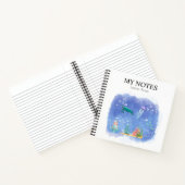 Waterverf Zee leven gepersonaliseerd Notitieboek (Binnen)