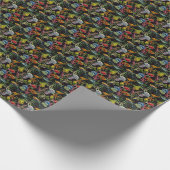 Waterverf Zee levenspatroon Cadeaupapier (Hoek)