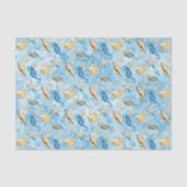 Waterverf Zee Levenspatroon schelpen Zeesterren Oc Tissuepapier (Voorkant)