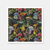 Waterverf Zee levenspatroon Servet (Voorkant)