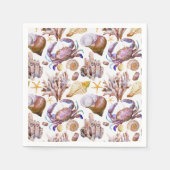 Waterverf Zee levenspatroon Servet (Voorkant)