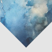 Waterverf  zee licht huis Glarus meeuwen Tissuepapier (Detail)