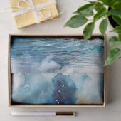 Waterverf  zee licht huis Glarus meeuwen Tissuepapier (Geschenk)