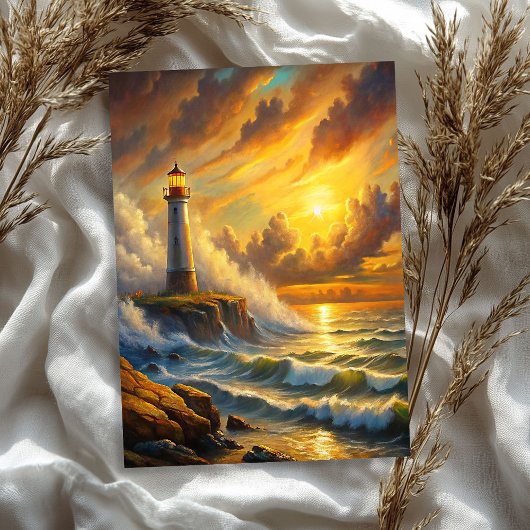 Waterverf zee licht huis zon tissuepapier