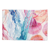 Waterverf Zee Life: Bellen & Kwallen Kussensloop (Achterkant)