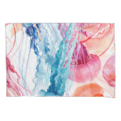 Waterverf Zee Life: Bellen & Kwallen Kussensloop (Voorkant)