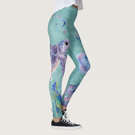 Waterverf Zee Life Leggings (Rechts)