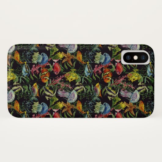 Waterverf Zee Life Patroon 1 Case-Mate iPhone Case (Achterkant (horizontaal))