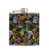 Waterverf Zee Life Patroon 1 Heupfles (Voorkant)