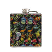 Waterverf Zee Life Patroon 1 Heupfles (Achterkant)