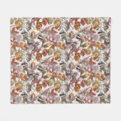 Waterverf Zee Life Patroon 2 Fleece Deken (Voorkant (Horizontaal))