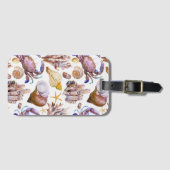 Waterverf Zee Life Patroon 4 Bagagelabel (Voorkant (horizontaal))