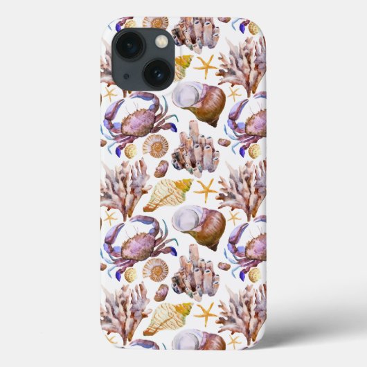 Waterverf Zee Life Patroon 4 Case-Mate iPhone Case (Achterkant)