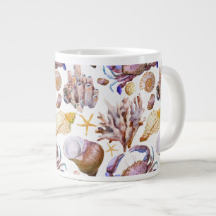 Waterverf Zee Life Patroon 4 Grote Koffiekop