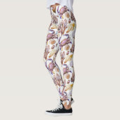 Waterverf Zee Life Patroon 4 Leggings (Links)