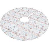 Waterverf Zee Life Patroon Monogram Kerstboom Rok (Gekanteld)