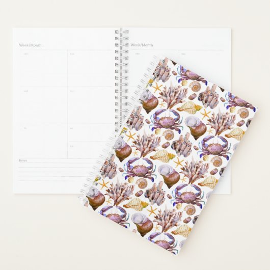 Waterverf Zee Life Patroon Planner (Display)