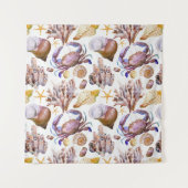 Waterverf Zee Life Patroon Wandkleed (Voorkant (horizontaal))