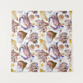 Waterverf Zee Life Patroon Wandkleed (Voorkant)