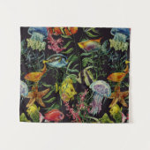 Waterverf Zee Life Patroon Wandkleed (Voorkant (horizontaal))