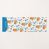 Waterverf Zee Life Turtles Krabben Ankers Yogamat (Voorkant (horizontaal))