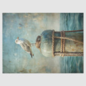 Waterverf  zee maritieme Glarus meeuw Tissuepapier (Voorkant)