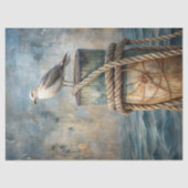 Waterverf zee maritieme Glarus meeuw Tissuepapier (Voorkant)