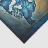 Waterverf  zee nautisch touw oude kaarten tissuepapier (Detail)