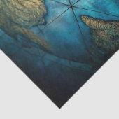 Waterverf  zee nautisch touw oude kaarten tissuepapier (Detail)