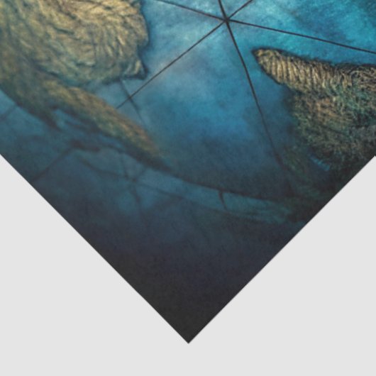 Waterverf  zee nautisch touw oude kaarten tissuepapier (Detail)