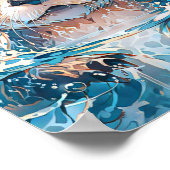 Waterverf Zee Otter Art Poster (Hoek)