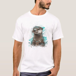 Waterverf Zee Otter T-shirt