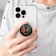 Waterverf Zee Paard Telefoon Pop Socket