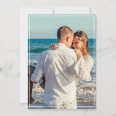 Waterverf Zee palmboom foto Save The Date (Achterkant)