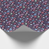 Waterverf zee patroon, delicate roze nautische. cadeaupapier (Hoek)