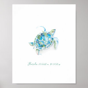 Waterverf Zee Poster