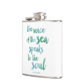 Waterverf Zee Quote Flask Heupfles (Links)