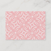 Waterverf Zee roze roze boeken voor Baby Visitekaartje (Achterkant)