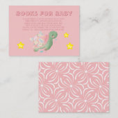Waterverf Zee roze roze boeken voor Baby Visitekaartje (Voorkant / Achterkant)